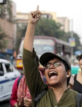 Protest against the implementation of the Citizenship Amendment Act 2019 in Indi Stock Photos