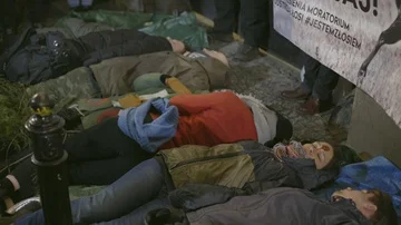 A protest against killing animals Stock Footage 86062902