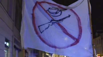 A protest against killing animals Stock Footage 86063197