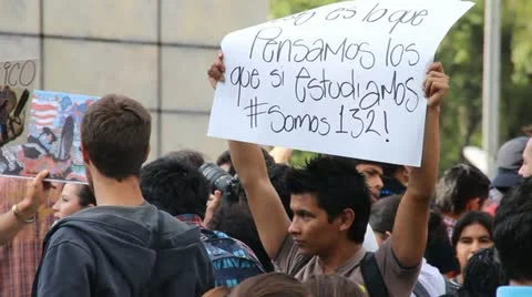 Protest against media Video stock 11095841