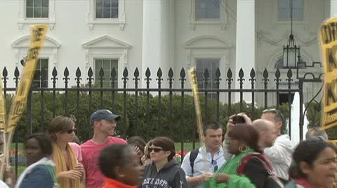 Protest against military drones Stock Footage 22621403