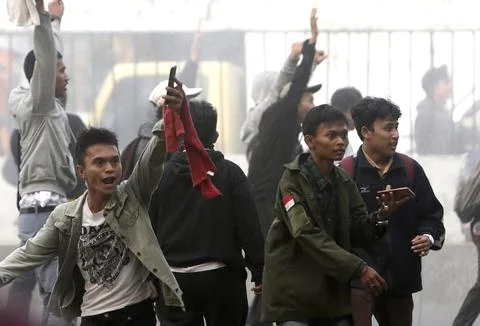 Protest against new criminal code law in Jakarta, Indonesia - 25 Sep 2019 Stock-Fotos