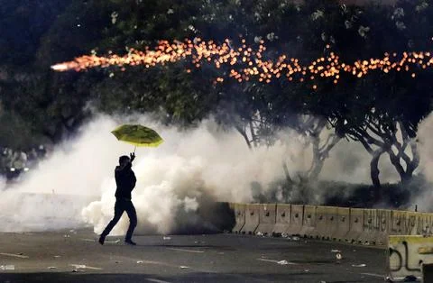 Protest Against New Criminal Code Law in Jakarta, Indonesia - 30 Sep 2019 Stock Photos