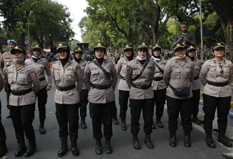 Protest against new criminal code law in Jakarta, Indonesia - 17 Oct 2019 스톡 사진