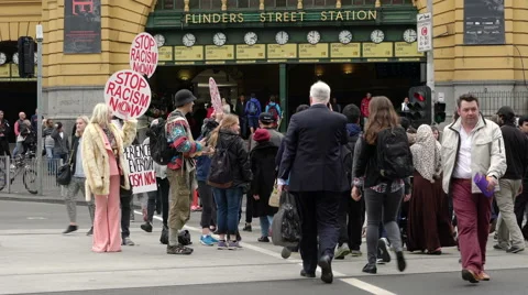 Protest against racism Stock Footage 54952592