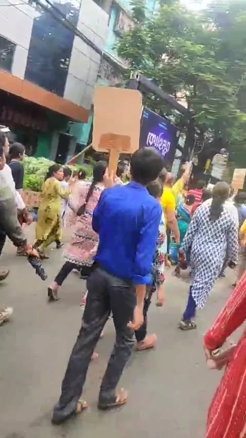 Protest against rape incidence of  R .G .Kar Video stock 282116178