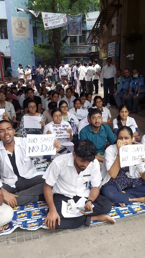 Protest against Rape incidence of  R .G .Kar medical college Stock Footage 282116189