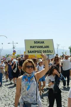 Protest Against Stray Dog Euthanasia Bill Stock Photos