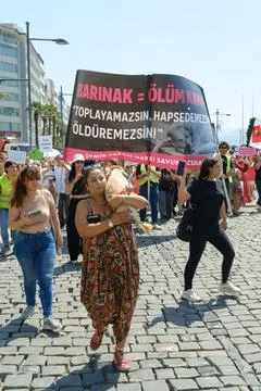 Protest Against Stray Dog Euthanasia Bill Stock Photos
