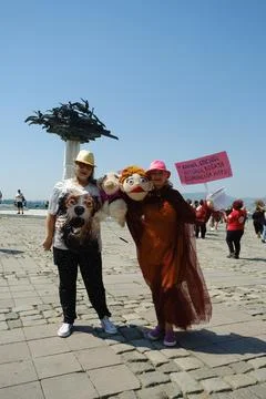 Protest Against Stray Dog Euthanasia Bill Stock Photos