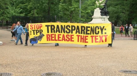 Protest against the TPP Stock Footage 50655200