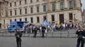 Protest and counterdemonstration while AFD election campaign in Braunschweig 4k or 4k+ Resolution