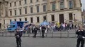 Protest and counterdemonstration while AFD election campaign in Braunschweig 4k or 4k+ Resolution