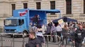 Protest and counterdemonstration while AFD election campaign in Braunschweig 4k or 4k+ Resolution
