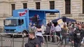 Protest and counterdemonstration while AFD election campaign in Braunschweig 4k or 4k+ Resolution