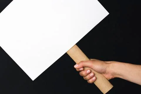 Protest banner on black background Stock Photos