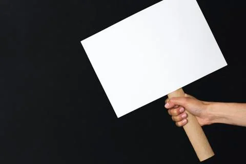 Protest banner on black background Stock Photos