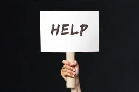 Protest banner on black background Stock Photos