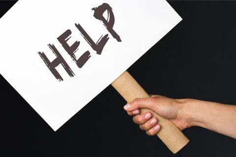 Protest banner on black background Stock Photos