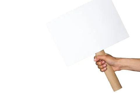Protest banner on white background Stock Photos