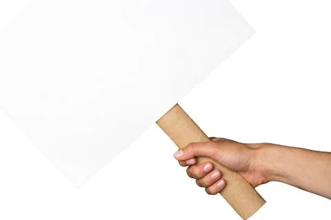 Protest banner on white background Stock Photos