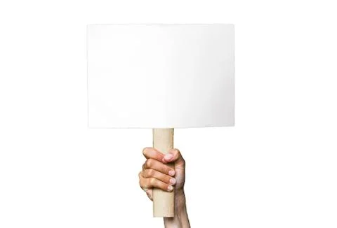 Protest banner on white background Stock Photos