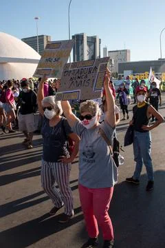 Protest in Brasilia Stock Photos