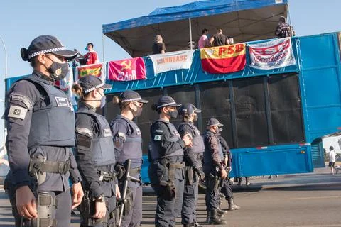 Protest in Brasilia Stock Photos