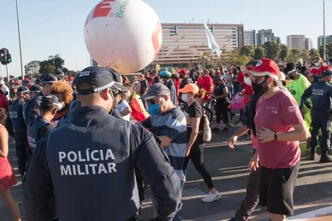 Protest in Brasilia Stock Photos