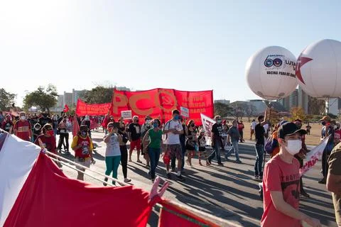 Protest in Brasilia Stock Photos