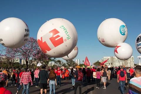 Protest in Brasilia Stock Photos
