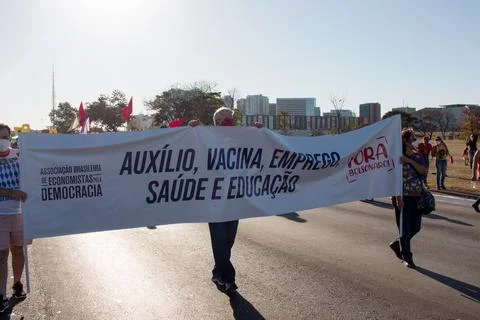 Protest in Brasilia Stock Photos