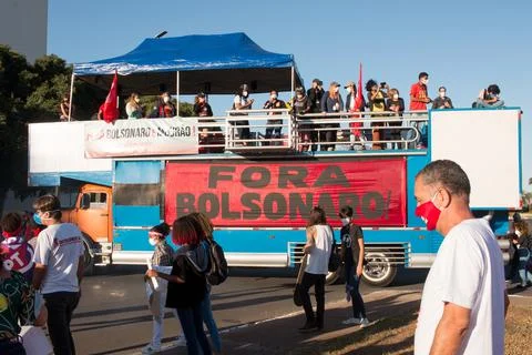 Protest in Brasilia Stock Photos