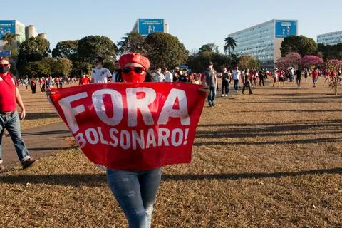 Protest in Brasilia Stock Photos