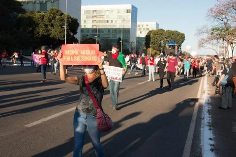Protest in Brasilia Stock Photos