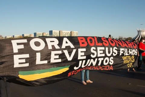 Protest in Brasilia Foto stock