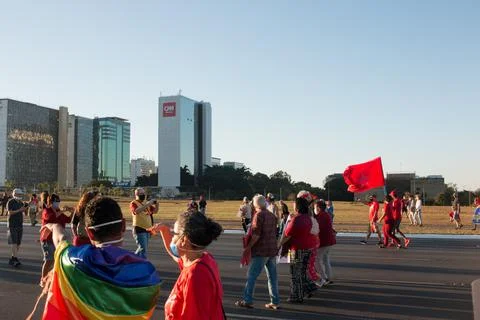 Protest in Brasilia Fotos de archivo