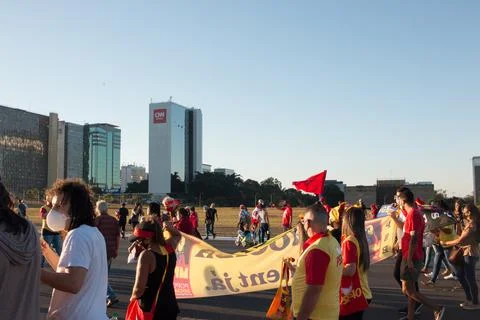 Protest in Brasilia Stock Photos