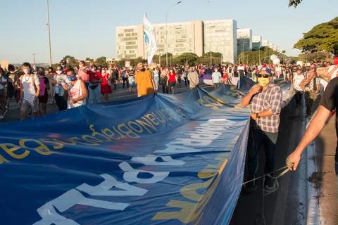Protest in Brasilia Stock Photos
