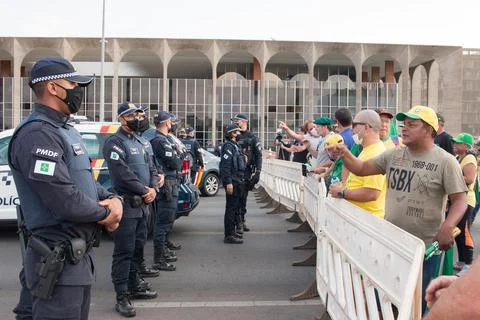 Protest in Brasilia Stock Photos