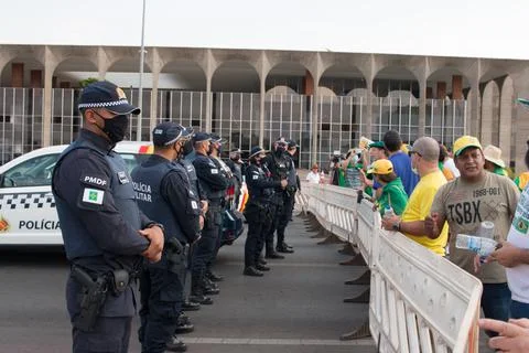 Protest in Brasilia Stock Photos