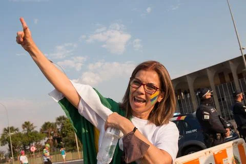 Protest in Brasilia Stock Photos