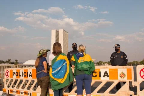 Protest in Brasilia Stock Photos