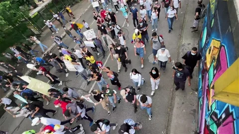 Protest Colombia 库存影片 157131654