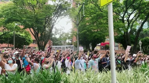 Protest Colombia 库存影片 157131715