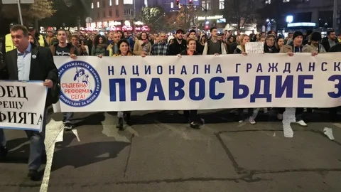 Protest Corruption Bulgaria 2019 Stock Footage 119014693