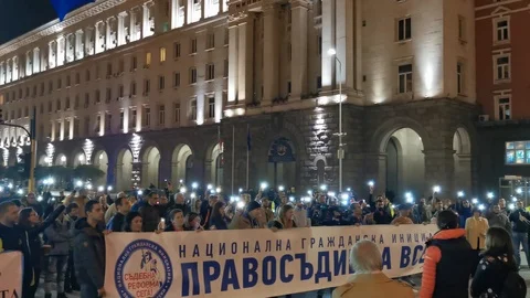 Protest Corruption Bulgaria 2019 Stock Footage 119015614