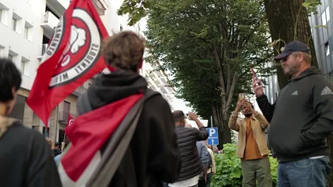 Protest demonstration against crime in the city Stock Footage 290376053