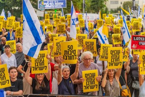 Protest Demonstration in Haifa Stock Photos