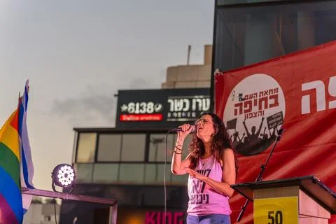 Protest Demonstration in Haifa Stock Photos